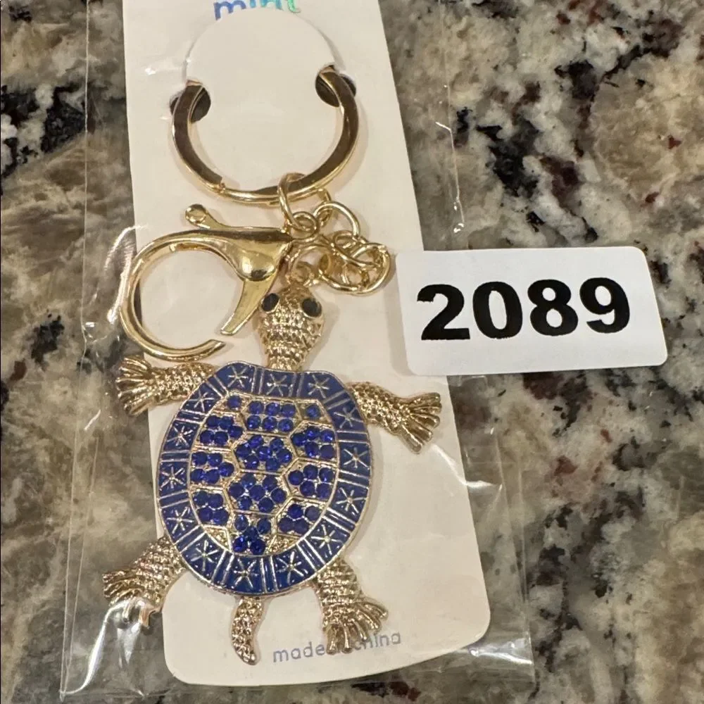 2089 Rhinestone, Turtle Key‎ Ring & Bag Charm